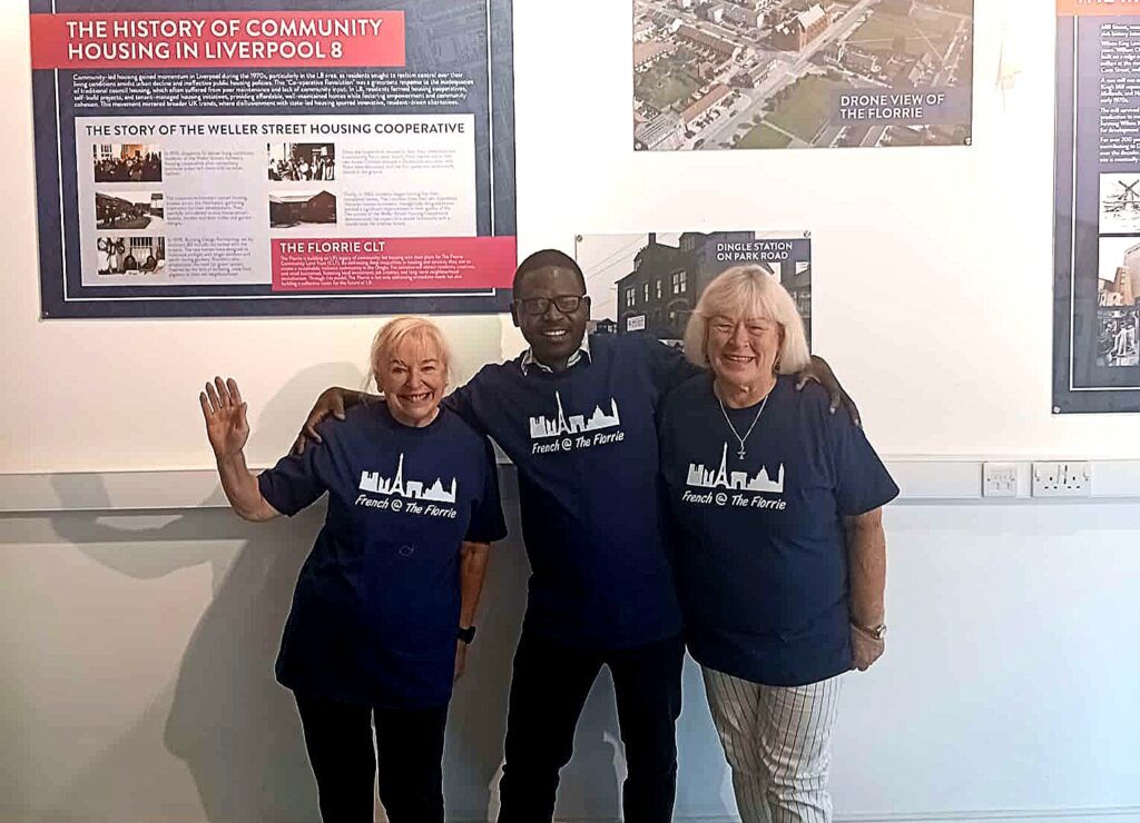 Koku and members of our French class in their French @ The Florrie T-shirts